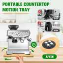 Appliance Slider 360 Rolling Tray for Coffee Maker Bamboo Coffee Pot Slider Tray for Countertop Rotation Sliding Tray with Wheels, Appliances Mat Easily from Under The Cabinet Natural(15.7"13")
