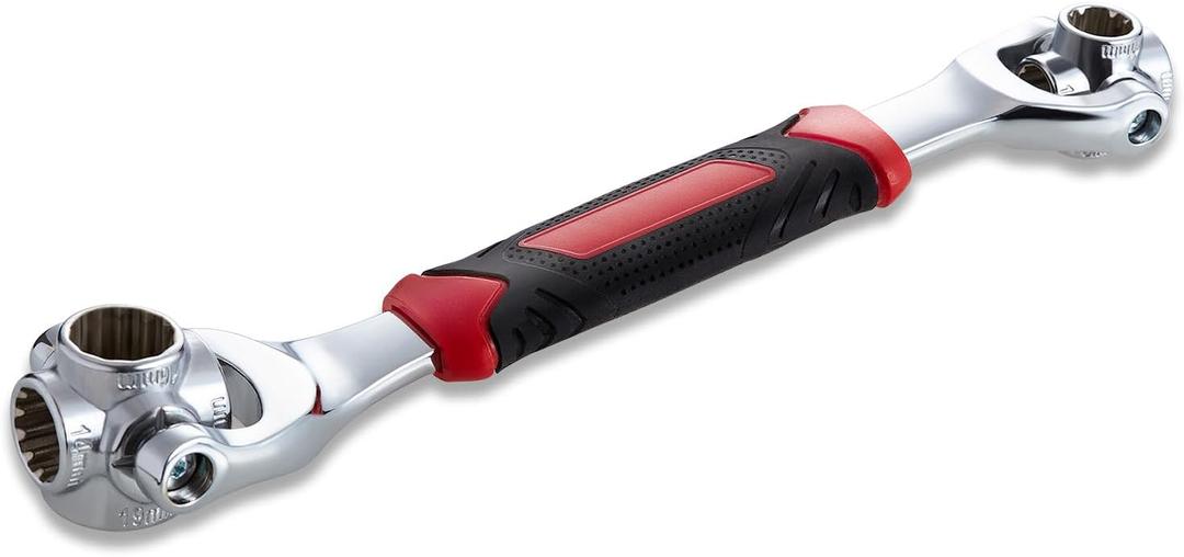 Lichamp 48-in-1 Socket Wrench, Flexible Multi Functional Dog Bone with Rubber Handle, 360 Degree Rotating Head, Any Size Standard Span for Auto Repair and More