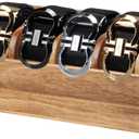 MinBoo Acacia Wood Belt Organizer Box,6 Grids Belt Rack for Closet and Drawer, Belt Storage Organizer and Displayer for Men Women