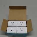 Kasa Smart Plug Mini 15A, Smart Home Wi-Fi Outlet Works with Alexa, Google Home & IFTTT, No Hub Required, UL Certified, 2.4G WiFi Only, 4-Pack(EP10P4) , White