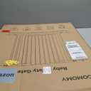 COMOMY 36" Extra Tall Baby Gate for Stairs Doorways, Fits Openings 29.5" to 40.6" Wide, Auto Close Sturdy Safety Dog Gate for House, Pressure Mounted Easy Walk Through Pet Gate with Door, Black