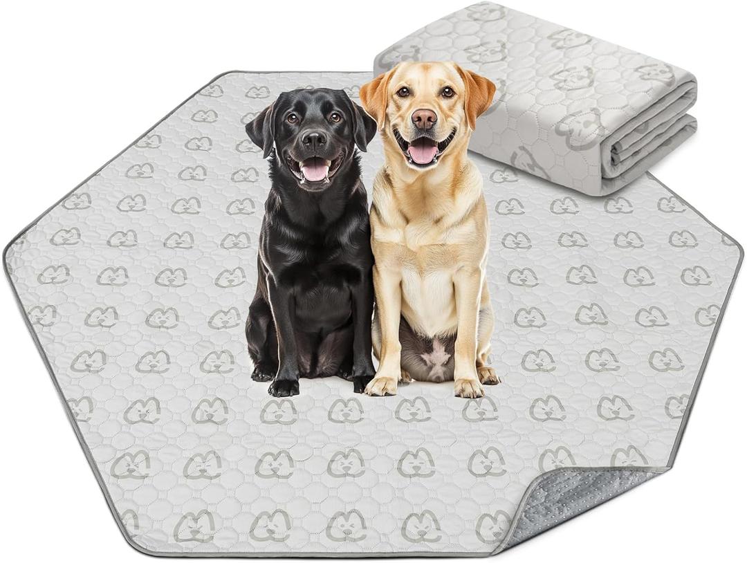 FXW Washable Pee Pads for Dogs, Puppy Pads with Super Absorbent, Specifically Designed for FXW Rollick/Homeplus 32/40/45inch 6 Panels Dog Playpen, Hexagon, 70" x 63", 2 Pack