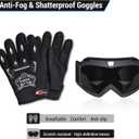 Youth Dirt Bike Helmet DOT Certified - Full Face Motorcycle Helmet for Off-Road, ATV, Street Riding, Includes Adjustable Goggles & Protective Gloves