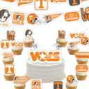 Tennessee Vols Party Supplies for Football, Birthday Gift, Graduation Party Banner and Cake Toppers (42 Pieces) (Tennessee Volunteers)