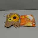 Burlap Sunflower Birthday Banners, Pre-strung Sunflower and Bee Themed Party Decorations, with Thread Tassel Garland for Women Kids Birthday decors. (Yellow White)