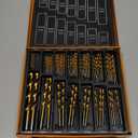 ENERTWIST Titanium Coated Drill Bit Set, 99 Pcs High-Speed Steel HSS Twist Bits for Metal, Wood, Plastic, Aluminum Alloy - 135° Metric Set (1.5mm-10mm) with Storage Case