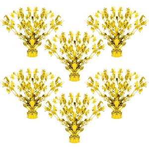 Hoteam 6 Pcs Metallic Graduate Cap Gleam Table Centerpiece Party Supplies Graduation Party Decorations 2025 Graduation Cap Decorations for College High School Congrats Grad, Gold 