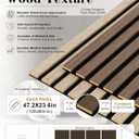 AKUMAX Waterproof Wood Slat Acoustic Wall Panels, 4 Pack, Walnut
