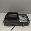 Pukomc Electric Hot Pot with Grill2 in 1 Korean BBQ Grill Shabu Shabu Hot Po 1500W / Temperature Control, Quick Heating Detachable Hot Pot and Baking Traygray