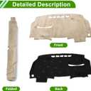 Dashboard Cover for Honda Civic 2006-2011 Non-Slip Front Dash Cover Mat Flannel Silicone