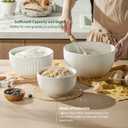 HAPPY KIT Ceramic Mixing Bowls Set, Nesting Bowls Set For Kitchen,Large 5/3/1.5 Quart Bowl Set of 3, Prep Serving Bowl for Baking and Mixing Salad,Oven, Microwave and Dishwasher Safe