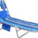 SUNNYFEEL Beach Lounge Chair, Backpack Reclining Beach Chairs Lay Flat, Sun Face Down Tanning Chair, Folding Camping Chairs Portable Camp Cot with Backpack Straps for Outdoor/Picnic/Lawn, Standard -1PCS