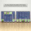 MOGELAFOO 83 Inch Wide Portable Closet Wardrobe, Clothes Storage Rack Organizer with Cover, 5 Clothes Hanging Rods and 10 Storage Shelves, Grey