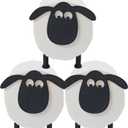 3PCS Sheep Toilet Roll Holder, Sheep-Shaped Toilet Paper Holder - Cute Lamb Design, No-Drill Standing Tissue Storage Rack for Bathroom, Living Room, Office Decoration