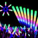 SVYIQ 12 PCS Foam Glow Sticks Bulk With 3 Modes Colorful Flashing,Foam Light up Sticks,Glow Sticks for Wedding,Glow in Dark Party Supplies for Wedding,Halloween, 4th of July,Raves,Concert,New Year1