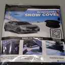 EcoNour Windshield Cover for Ice and Snow | Durable 600D Oxford Fabric | Waterproof Winter Car Cover for Compact Cars, SUV and Sedan | Essential Car Winter Accessories | Small (64" x 42")