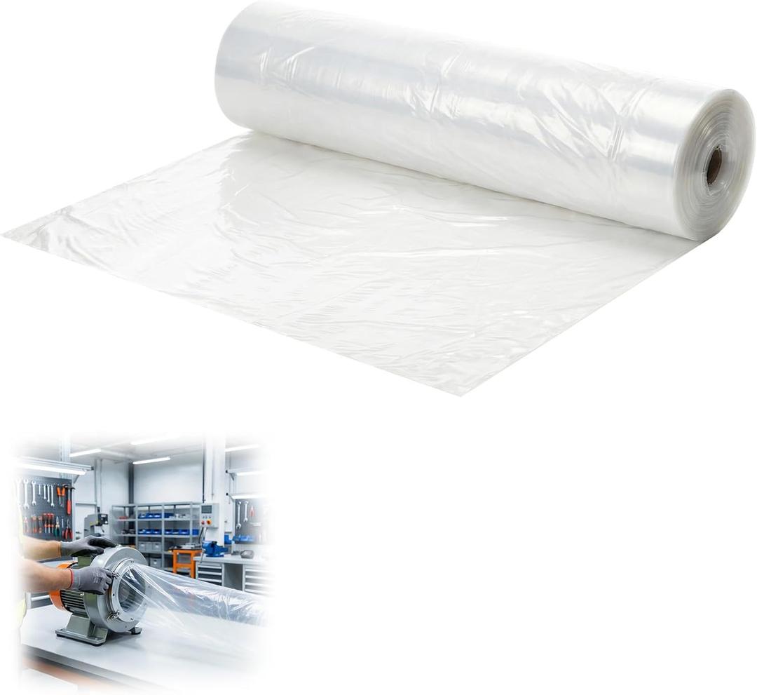 tonchean Lay Flat Ducting Poly Tubing 200Ft x 25In for 8'' and 16'' Blowers