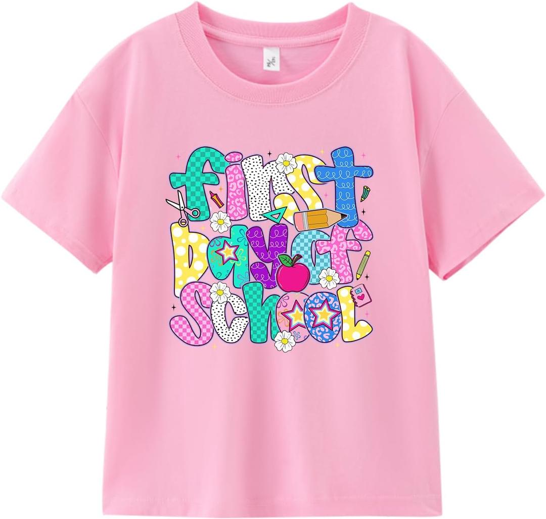 First Day of School Kindergarten Pre-K Shirt for Boys Girls Kids Toddlers Back to School Shirt
