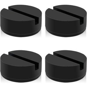 Floor Jack Pad Adapter 4 Ton Universal Rubber Slotted Frame Rail Pinch welds Protector for Floor Jack (4 Pack)