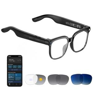AI Smart Glasses with Camera, 8MP HD Camera Glasses for Men Women, 1080P Video Recording Sunglasses, Real Time Translation, Voice Assistant, AI Photo Recognition,Bluetooth Glasses for Travel/Meet/Vlog