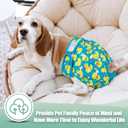wegreeco Washable Female Dog Diapers Highly Absorbent Reusable Diapers for Dog in Heat Period, 3 Pack (Yellow Ducks, X-Large)