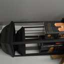 HAVITI 2 Pack Large Lanterns Decorative Indoor, Black Farmhouse Outdoor Lantern for Porch, Tall 22'' 17'' Lantern Decor (no Glass) with 2PCS Flameless Candles for Wedding Home Table Front Door