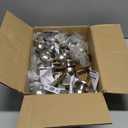 5 Pack Entry Door Lock and Single Cylinder Deadbolt Combo Set, Keyed Alike Satin Nickel Exterior Door Knobs with Lock&Keys, Round Ball Door Locksets with Deadbolt for Entrance and Front Door