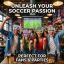 3 x 2026 World Cup Soccer Themed Decorative Glasses,Football Party Decorations And Party Favors Photo Props,Soccer Party Supplies