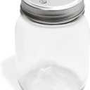 32 oz Wide Mouth Mason Jars, 1000ml Glass Jars with Metal Airtight Lids Clear Containers Canning Jars for Storage Overnight Oats, Jam, Honey, Salads, Yogurt, Spices, 4 Pack with 10 Labels & 1 Pen