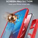 Miracase for iPhone 17e Case & iPhone 16e Case, Full-Body Phone with Built-in Glass Screen Protector, [Magnetic with MagSafe] Military Drop Proof 17 E/ 16 E Cover Bumper 6.1 inch, Red