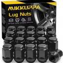 MIKKUPPA M12x1.5 Lug Nuts - Replacement for 2006-2020 Fusion, 2000-2023 Focus, 2001-2023 Escape Aftermarket Wheel - 20pcs Black Closed End Lug Nuts