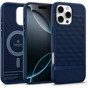 Caseology Parallax Mag for iPhone 16 Pro Max Case, Enhanced Ergonomic Design Case Compatible with Magsafe, Military Grade Drop Tested (2024) - Midnight Blue