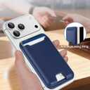 TopMade for Magsafe Wallet, Strongest Magnetic Card Holder for iPhone 17, iPhone 16/15/14/13/12 Series, Leather Magnetic Phone Wallet with Powerful Magnet, RFID Blocking, Fit 4 Cards, Dark Blue