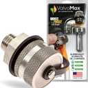 ValvoMax Oil Drain Valve - Quick Twist Oil Drain Plug for DIY Oil Changes At Home in 10 Minutes - No Tools, No Mess, No Cleanup - 1/2-20 Thread Size - Made in USA