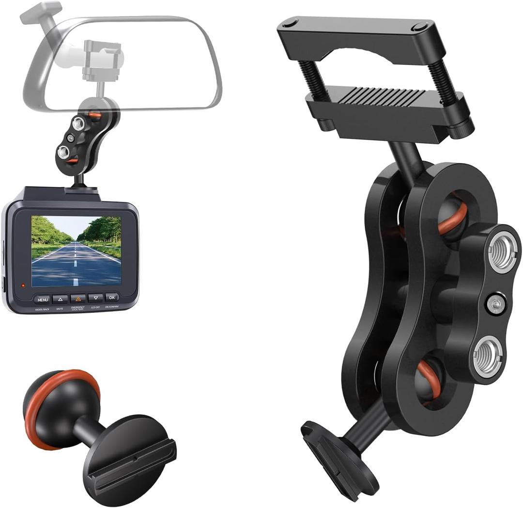 Dash Cam Mount, Aluminum Rearview Mirror Bracket Installation Kit, for Rove R2-4K, R2-4K PRO and R2-4K Dual Car Dash Cams