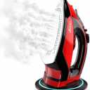 Omaiga 1500W Cordless Iron for Clothes, Wireless Steam Iron with Rapid Heating & Auto Shut Off, for Effective Wrinkle Removal