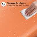 Orange 8 Pack Plastic Tablecloth, Rectangle Tablecloths 54"x 108", Disposable Plastic Table Cover for Party Disposable Tablecloths
