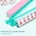 Mahjong Racks with Pushers 4PCS Set Majiang Tile Holder Acrylic Mahjong Racks Accessories and Gifts