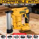 18 Gauge Cordless Brad Nailer & Staple Gun for De Walt 20V MAX Battery(No Battery), 2 in 1 Electric Nail Gun with 1000 Brad Nails and 1000 Staples for Home Improvement, DIY and Woodworking