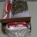 Blissun Fabric Christmas Tree Collar & Skirt - Willow Tree Decorations (Red & White)