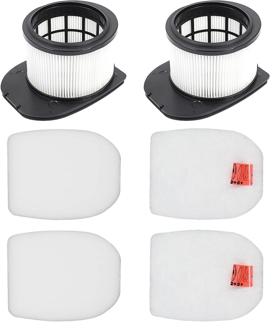 6 Pack Filter Replacement for Shark IZ862H Stratos Cordless Vacuum, Compatible with Shark IZ862H Upright Vacuum Include 2 Foam Filter + 2 Felt Filters Kit, White