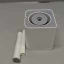 Toilet Brush and Holder Set, Silicone Toilet Bowl Brush, Bathroom Accessories, Durable Toilet Scrubber Bristles, Compact Size for RV, Wall Mountable, Drip-Proof, Deep Cleaning. (White)