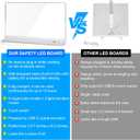 LED Note Board with Colors,Rechargeable Acrylic Dry-Erase Board, 8-Color Luminous Acrylic whiteboard Calendar, Art Board, Suitable for classrooms/Offices/Home Decoration/Gifts (Horizontal)