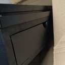 Boulphia 2-Tier Bathroom Organizer Countertop with Drawer, Wood Bathroom Counter Shelf for Storage, Vanity Organizer Countertop for Kitchen, Office (Black)