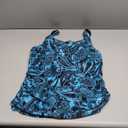 Aqua Eve Tankini Tops for Women Swimwear Top Only Tummy Control Bathing Suit Top No Bottom (Large, Blue Paisley)