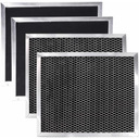 AMI PARTS Fits for B.Roan 97007696 Replacement Filter - 41F Range Hood Filter 10.5" X 8.75" For Stove Vent Fan, Oven Vent Filter With Aluminum Grease Mesh Charcoal Combo - 4 Pack