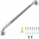 32 Inch Shower Grab Bar, Brushed Nickel Anti-Slip Bathroom Grab Bar with Knurled Grip, Stainless Steel Safety Handrail for Toilet Bathtub, Shower Handle Handicap Bars for Senior, Elderly, Pregnant