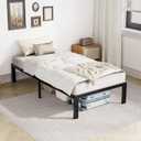 OLIXIS 14in Twin Metal Bed Frame, Sturdy Support, 500LBS, 14IN-Twin Size