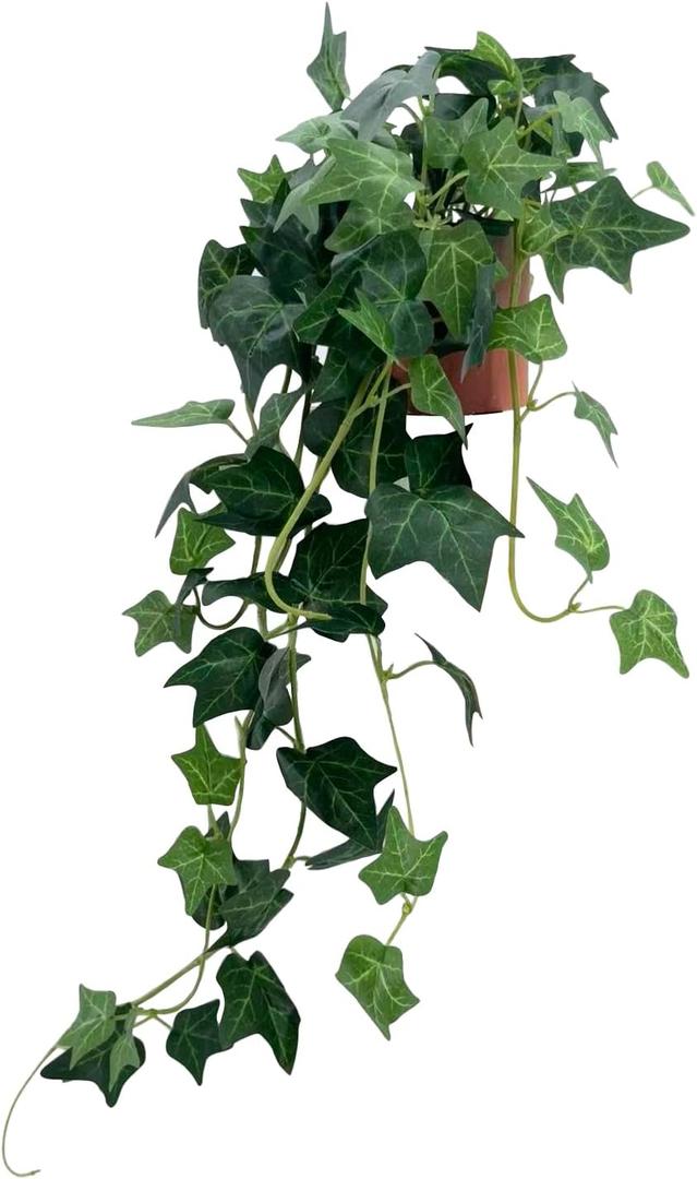 31.5" Artificial English Ivy Plant in Pot - Fake Silk Ivy Greenery for Home Decor, Tabletop, Office, Shelf, Balcony or Bathroom (1 Pack)