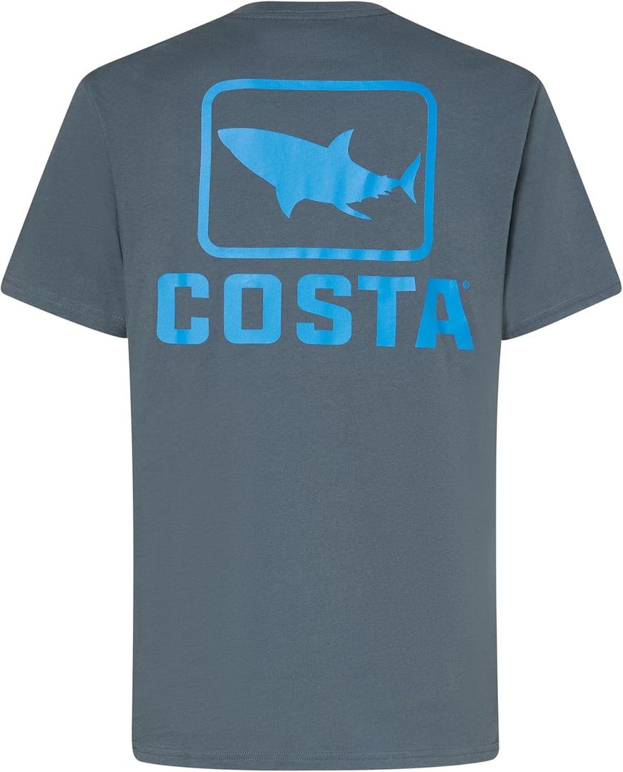 Costa Del Mar Men's Emblem Bass Short Sleeve Crewneck Tee (Gray)